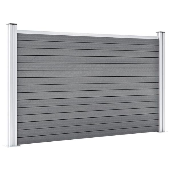 vidaXL Garden Fence WPC 353x106 cm Grey