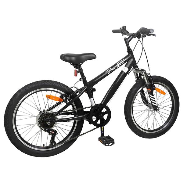 vidaXL Kids Mountain Bike 20'' 6-Speed for 5-8 Years Old Black