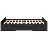 vidaXL Bed Frame with Drawers without Mattress Black 120x190 cm Small Double