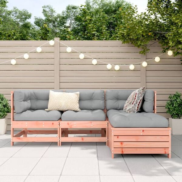 vidaXL 4 Piece Garden Sofa Set Solid Wood Douglas Fir