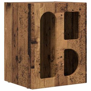 vidaXL Bedside Table Old Wood 40 x 35 x 50 cm Engineered Wood