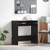 vidaXL Desk with Drawer Black Oak 77.5 x 43 x 79 cm Engineered Wood