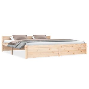 vidaXL Bed Frame without Mattress Solid Wood 180x200 cm Super King Super King Size