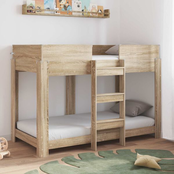 vidaXL Bunk Bed for Kids Sonoma Oak 80 x 160 cm Engineered Wood