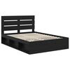 vidaXL Bed Frame with Headboard Black 140 x 190 cm Solid Pine Wood
