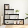 vidaXL Room Divider Bookcase Black Oak 143.5 x 29 x 143.5 cm