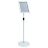 vidaXL Pedestal Poster Stand Silver 33 x 33 x 123 cm PVC and Steel