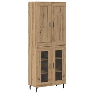 vidaXL Highboard 2 pcs Artisan Oak Engineered Wood