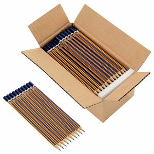 vidaXL HB Pencils &Oslash; 0.7 x 18 cm Blue and Yellow Solid Poplar Wood