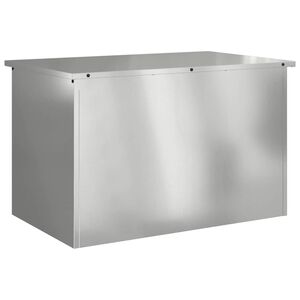vidaXL Outdoor Storage Box Silver 80 x 50.5 x 50 cm Steel