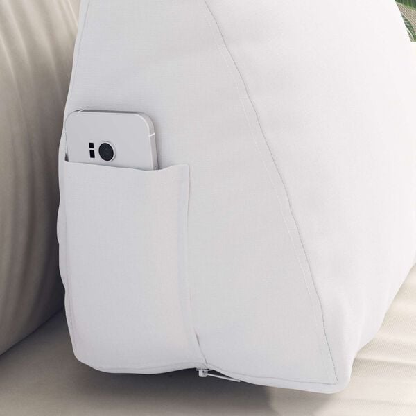 vidaXL Back Pillow White 45 x 20 x 35 cm Fabric