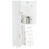 vidaXL Highboard White 69.5x34x180 cm Engineered Wood