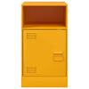 vidaXL Bedside Cabinets 2 pcs Mustard Yellow 34.5x39x62 cm Steel