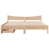 vidaXL Bed Frame with Drawers 180x200 cm Super King Solid Wood Pine
