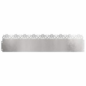 vidaXL Lawn Edgings 10 pcs 103 x 0.05 x 22 cm Stainless Steel Silver