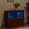 vidaXL Sideboard with LED Lights Brown Oak 81x37x67 cm