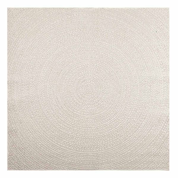 vidaXL Rug ZIZUR Cream 200x200 cm Jute Look Indoor and Outdoor