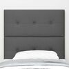 vidaXL Headboard with Headboard Dark Grey 100 cm Faux Leather