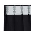vidaXL Blackout Curtains with Rings 2 pcs Black 140 x 140 cm Polyester