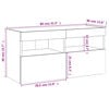 vidaXL TV Wall Cabinet with LED Lights White 80x30x40 cm