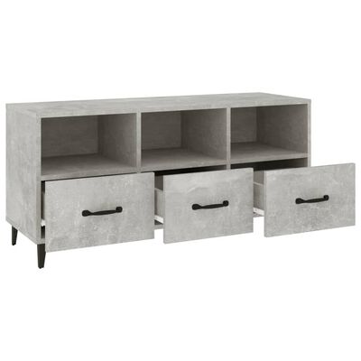 vidaXL TV Cabinet Concrete Grey 102x35x50 cm Engineered Wood