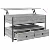 vidaXL Coffee Table Grey Sonoma 85x50x50 cm Engineered Wood and Metal