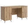 vidaXL Desk Artisan Oak Engineered Wood 142.5 x 50 x 75 cm