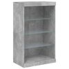 vidaXL Sideboard with LED Lights Concrete Grey 60.5x37x100 cm