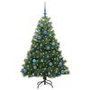 vidaXL Artificial Christmas Tree with 150 LEDs Green 150 cm PE and PVC
