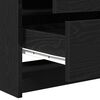 vidaXL Dressing Table 3 pcs Black 40 x 41 x 135 cm Engineered wood