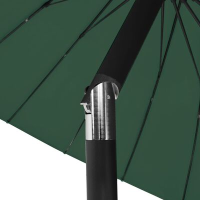 vidaXL Outdoor Parasol with Aluminium Pole 270 cm Green
