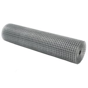vidaXL Welded Wire Fence Silver 0.4 x 10 m