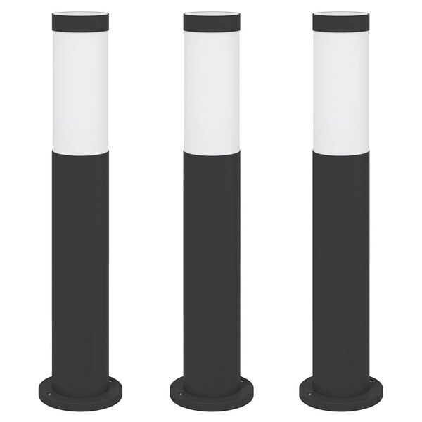 vidaXL Bollard Lights 3pcs 50 cm Stainless Steel IP44