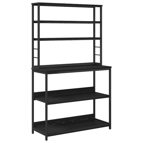 vidaXL Kitchen Shelf Black Oak 100 x 40 x 168 cm Engineered Wood