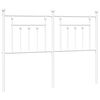 vidaXL Metal Replace Headboard White 140 cm