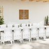 vidaXL Garden Dining Set with Cushions with Cushion 15 pcs White PP