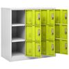 vidaXL Locker Cabinet Light Grey and Green 90x45x92.5 cm Steel