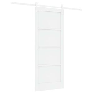 vidaXL Sliding Door White 83 x 202 cm Solid Pine Wood