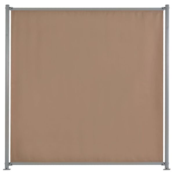 vidaXL Fence Panel with 2 Posts Fabric 180x180 cm Taupe