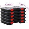 vidaXL Assortment Boxes 10 pcs 34.5x25x5 cm Polypropylene
