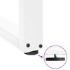 vidaXL Coffee Table Legs U-Shaped 2 pcs White 30x(30-31) cm Steel