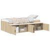 vidaXL Storage Bed Frame Sonoma oak 90 x 190 cm Engineered wood