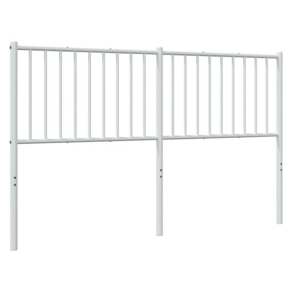 vidaXL Metal Replace Headboard White 160 cm