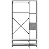 vidaXL Clothes Rack with Shelves Grey Sonoma Engineered Wood