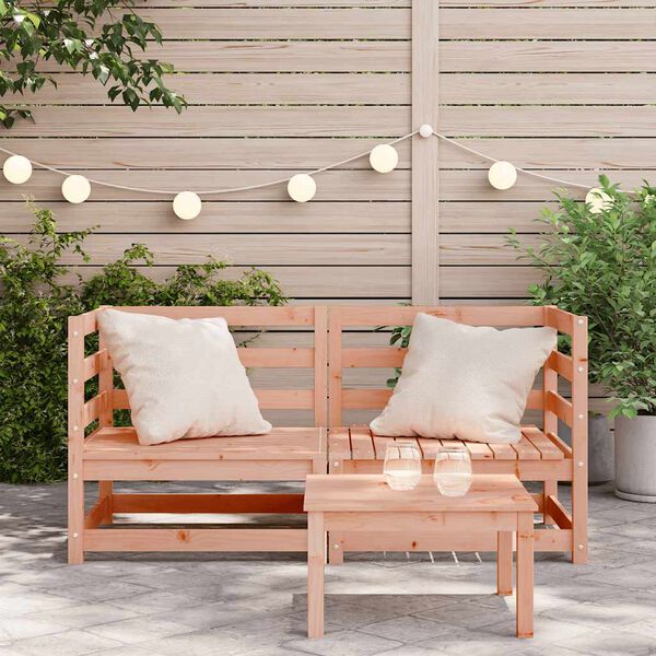 vidaXL Garden Sofas Corner 2 pcs 70x70x67 cm Solid Wood Douglas