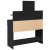 vidaXL Dressing Table with LED Black 100x40x130 cm