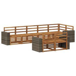 vidaXL Outdoor Sofa Set 8 pcs Polyester