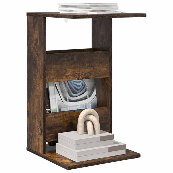 vidaXL Side Table Smoked Oak 40 x 35 x 60.5 cm Engineered Wood