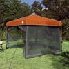 vidaXL Camping Tent Set 2 pcs Grey and Orange Taffeta and Fabric