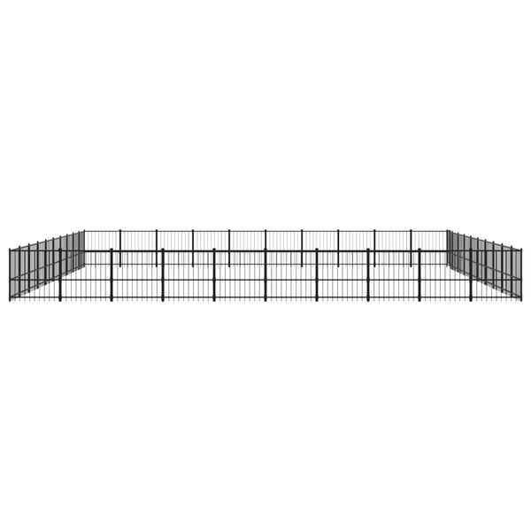 vidaXL Outdoor Dog Kennel Steel 94.09 m&sup2;